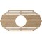 Ekena Millwork Chrysler Wood Fretwork Pierced Ceiling Medallion, Red Oak, 34"W x 17"H x 9"ID x 3/8"T CMWP34X17X0375CSRO - alternate 4